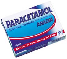 Warning of the risk of poisoning of paracetamol