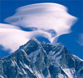 Watch the clouds with strange shapes