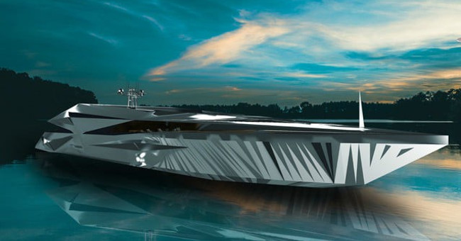 Watch the giant superyacht like stepping out of sci-fi movies