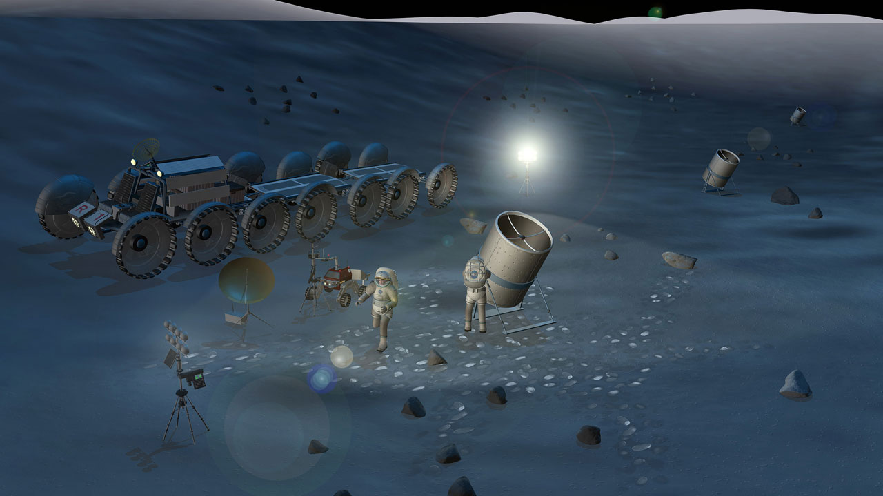 Water on the Moon distorts the telescope