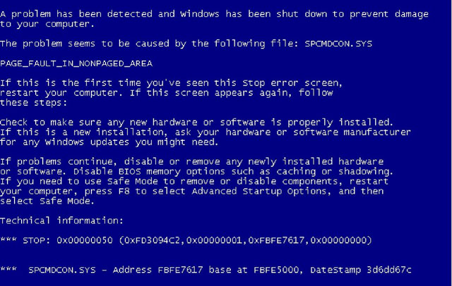 Ways to cure blue screen errors