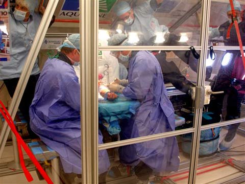 Weightless surgery 'successful'