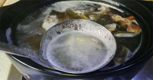 What are opaque foam that appears in the food pot when cooking?
