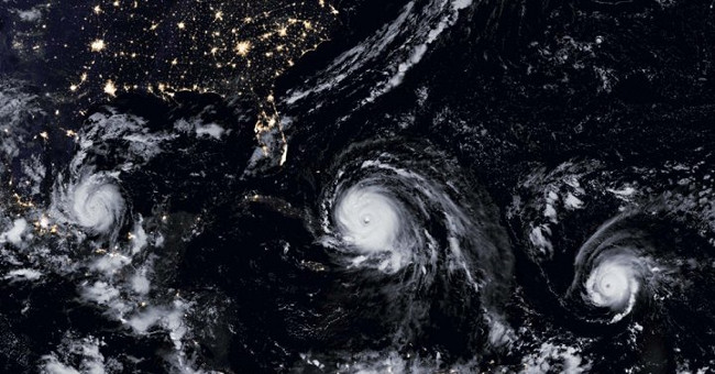 What creates the extraordinary power of the 2017 hurricane season?