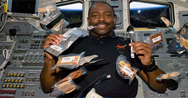 What do astronauts eat out of space?