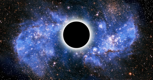What does the black hole center have?
