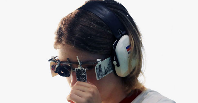What effect does an Olympic athlete's glasses wear?