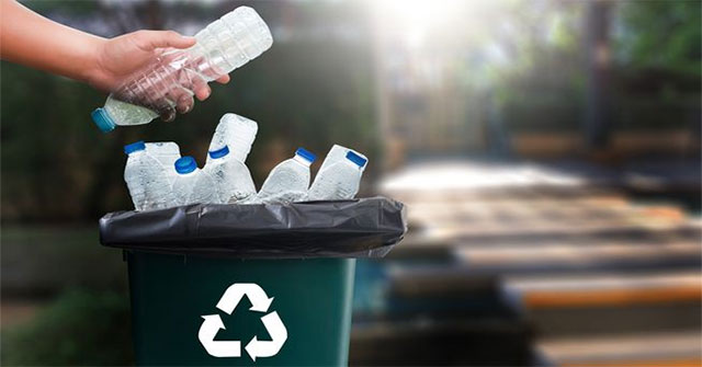 What happens to a plastic bottle after being thrown into the trash?