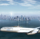 What happens when flying on an Airbus A380 in 2050?