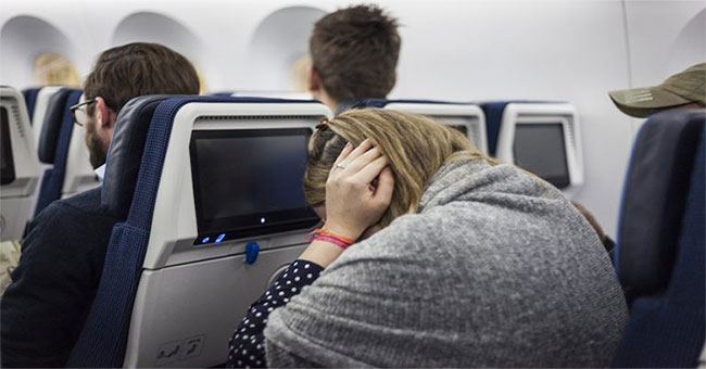 What happens when the plane drops suddenly?