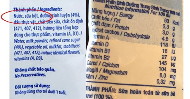 What is reconstituted milk?