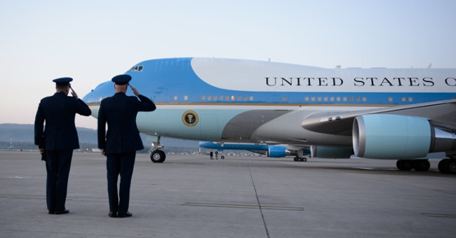 What is the feeling of flying on Air Force One?