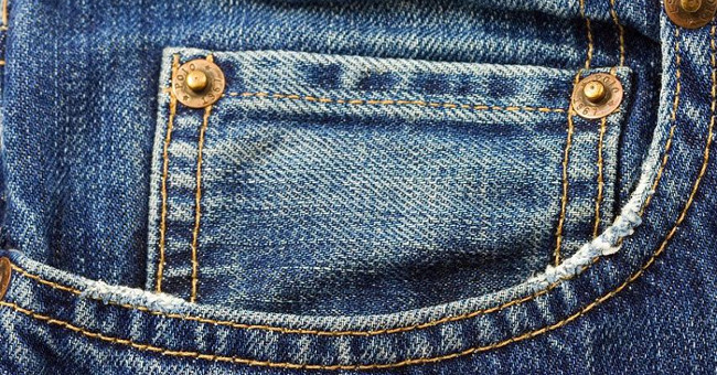 What is the small bag on the jeans used for storage?