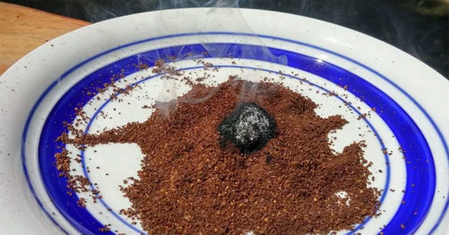 What miracle will happen when we burn coffee powder indoors?