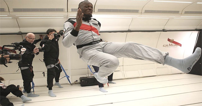 When the world's fastest people race in a zero gravity environment