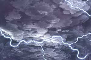 When you see lightning, should stand or sit up?