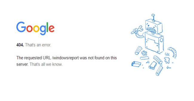 Where does the error 'Error 404' come from?