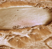 'White Christmas' on the surface of the red planet