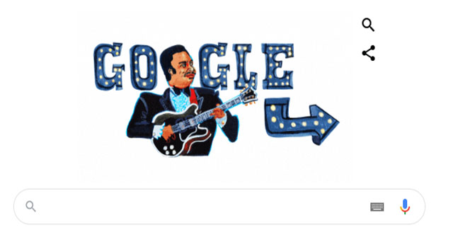 Who is BB King and what is Google celebrating today?