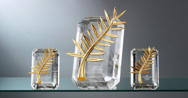 Why are palm branches chosen as the symbol of Cannes film festival?