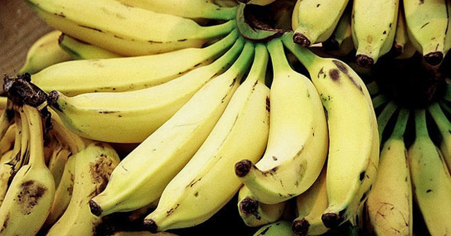 Why do bananas appear brown spots speckled when ripe?