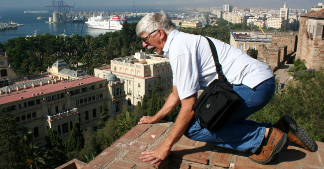 Why do older people have high fear of heights?
