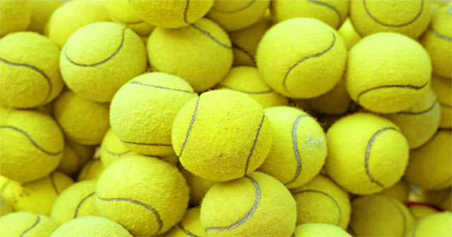 Why do tennis balls have a ruffled green surface?