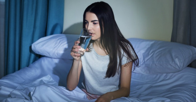 Why do we often feel thirsty before going to sleep?