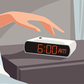 Why do we wake up before the alarm bell?