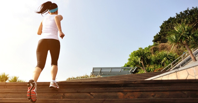 Why do you breathe hard when climbing stairs