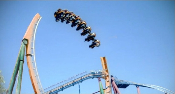 Why does a bird make 26 passengers hang upside down on roller coasters for 20 minutes?