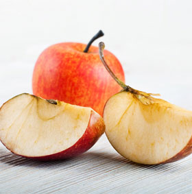 Why does the cut apple turn brown?