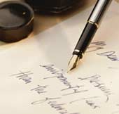 Why does the word written in blue ink turn black?