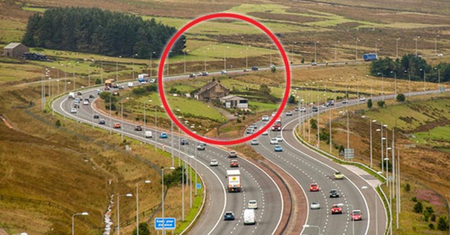 Why does this highway have to make way for a small farm?