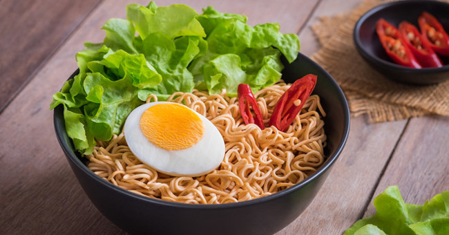 Why is instant noodles dark yellow?