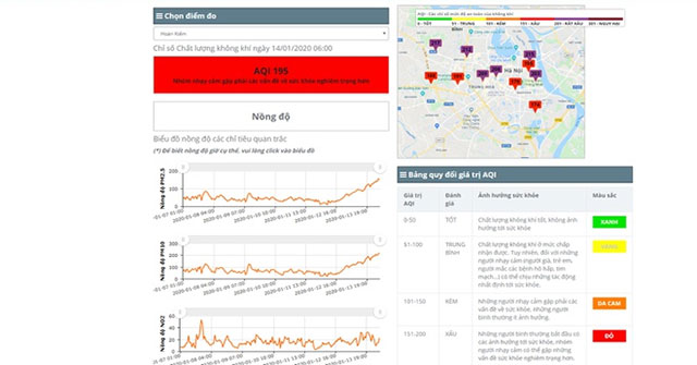 Why is the air in Hanoi unusually polluted this morning?