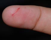 Why is the broken hand because the paper is more painful than the knife?