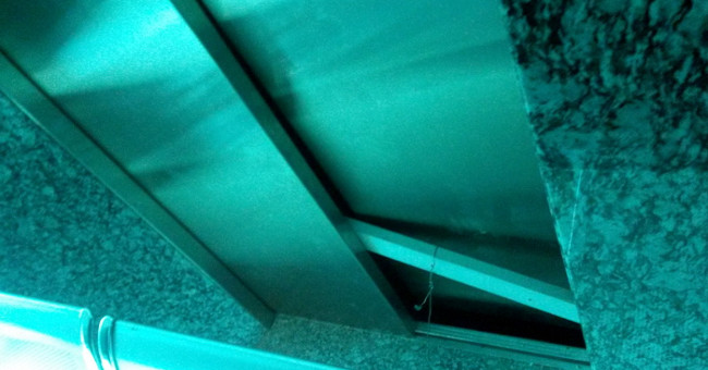 Why is the elevator door open when there is no cabin?