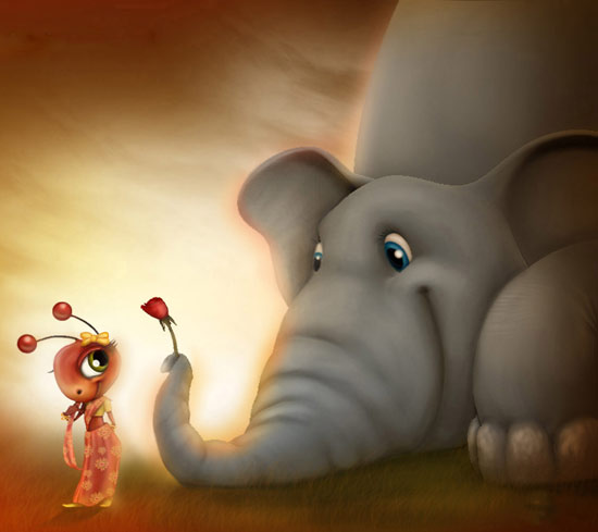 Why is the 'giant' elephant afraid of 'tiny' ants?
