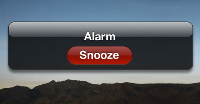 Why is the 'postponing' button (Snooze) really an opinion?