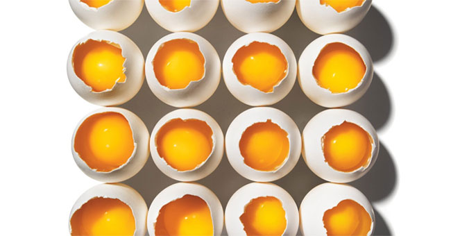 Why is the same egg yolk and red orange fruit, yellowish fruit?