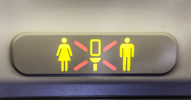 Why is the toilet on the plane getting smaller?