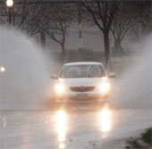 Why should lights turn on when going in the rain?