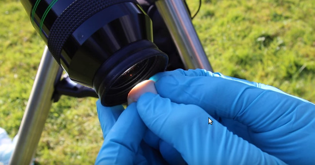 Why should never see the sun through binoculars?