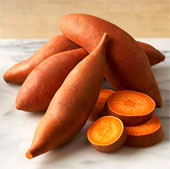 Why should sweet potatoes be eaten?