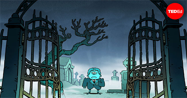 Why was the cemetery in Europe crowded with people back and forth, now murky and murky?