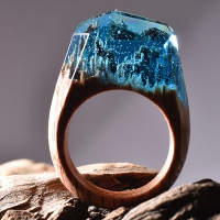 Wooden rings collect the world inside
