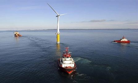 World's first floating wind power generation station