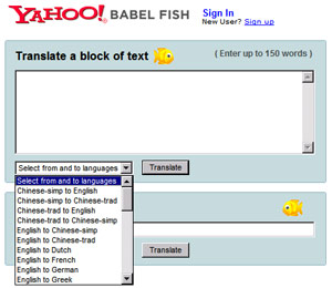 Yahoo launched online translation service