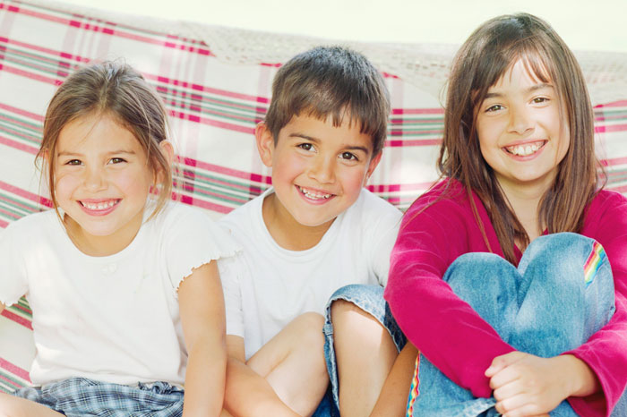 Young make friends before speaking